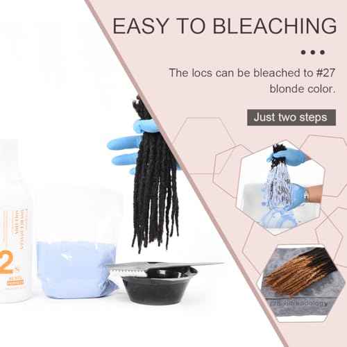 DAIXI Handmade Interlocking Locs 100% Real Human Hair Permanent Loc Extensions Textured Natural Looking Soft Dreadlocks (1B - 0.8cm, 10 Inch 20 Strands)