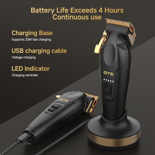 Hair Clippers for Men, Beard Trimmer Hair Clippers for Men, Professional Hair T-Blade Trimmer Cordless Rechargeable Edgers Clippers Electric Beard Shaver