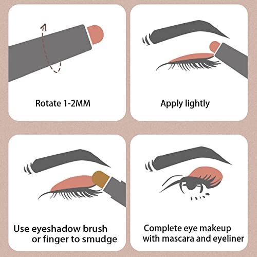 MEICOLY 6 Colors Shimmer Eyeshadow Sticks Set