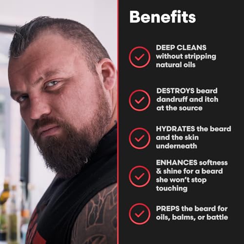 The Beard Struggle Eddie Hall Beast Line Beard Wash ? Ragnarok Rising Signature Edition ? Deep Cleansing Beard Shampoo for Men ? Hydrates & Strengthens with Legendary Scent - 8 fl oz