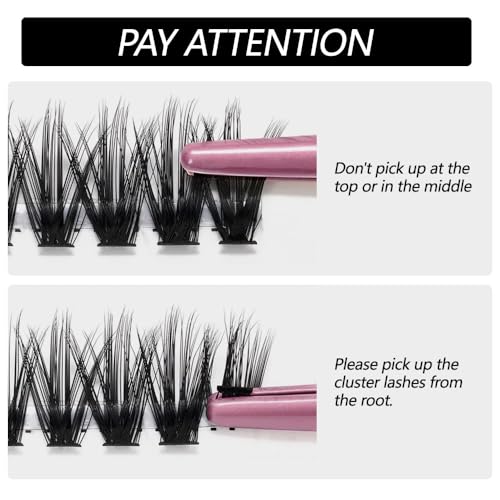 280 Pcs 9-16MM Cluster Lash Extensions Kit | 3D Wispy Fluffy