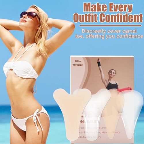 Seamless Camel Toe Concealer, Reusable Silicone in Skin Tone & Transparent