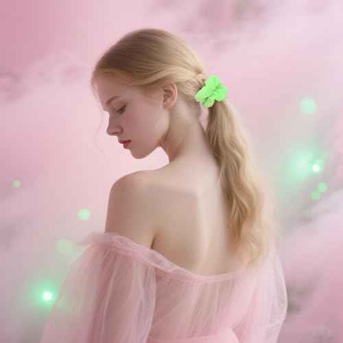 WHAVEL 16 Pack Witch Velvet Scrunchies Witch Party Favors, Pink & Green Hair Ties Movie Hair Accessories for Women Girls