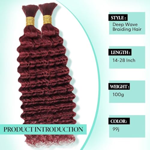 Boho Hair for Braiding, Curly Virgin Human Braiding Women, 12A