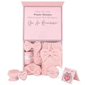 Happy Lolli Power Shower Gift Set ? College Essential Bath Accessories for Women and Teen Girls ? Includes Body Towel, Hair Towel, Wrist Bands, Headband, Face Sponge and More (Fresh in Pink)