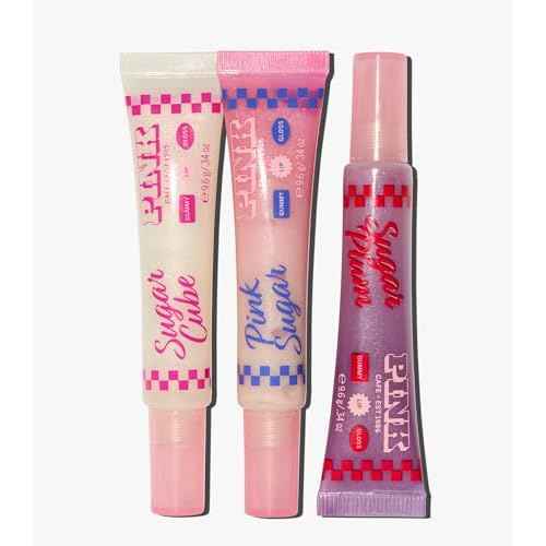 Victoria's Secret PINK 3 piece Lip Oil Gift Set, Flavored Gloss for Women