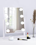 Lighted Makeup Mirror 9 LED Bulbs Touch Control 360°