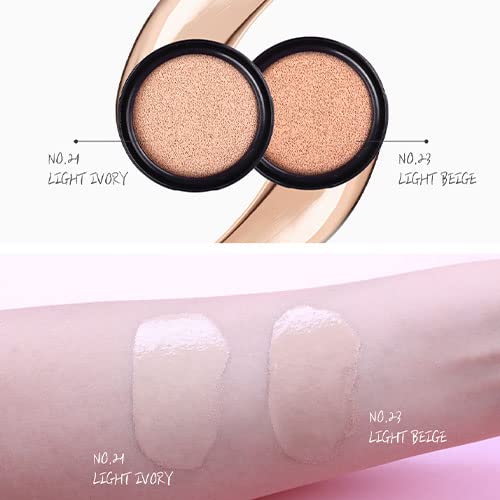 CORINGCO K beauty Makeup Air BB Cushion SPF50+ PA+++ Moisture Cherry Blossom Water Cushion #21 + Refill 0.5floz