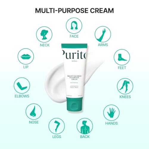 PURITO Panthenol 10% Barrier Cream for Sensitive Skin, 3.38 fl oz - Soothing & Repair