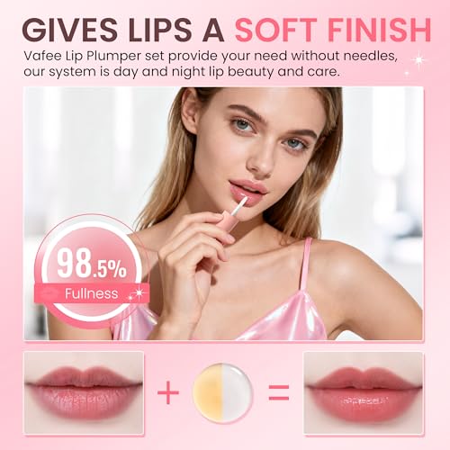 Vafee Lip Plumper Serum Set – Fuller Lips, 5.5mL