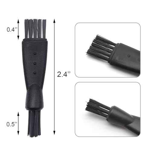 Quacc 10 PCS Mens Electric Shaver Cleaning Brush Black Double Sided Razor Brush for Cleaning Trimmer Hair Clipper Keyboard