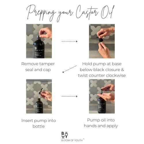 100% Pure Cold Pressed Organic Castor Oil, Glass Bottle 16oz | Hexane Free, Unrefined, USDA Certified | For Hair Growth, Skincare, Castor Oil Pack, Face, Joints, Carrier Oil, Eyelashes, Eyebrows