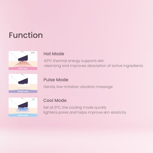 Depuffing Face Massager Wand with Hot & Cool Thermal Cryo Vibration for Skin Care