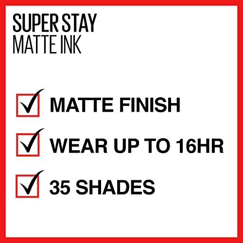 Maybelline Super Stay Matte Ink Liquid Lipstick Makeup, Long Lasting High Impact Color, Up to 16H Wear, Dreamer, Warm Pink Neutral, 1 Count