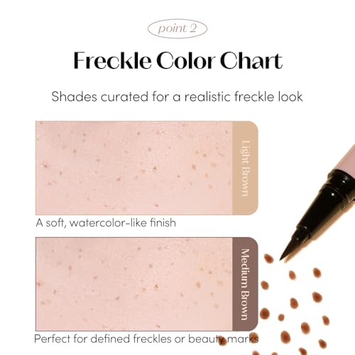 ETUDE Naturally Freckle Pen (light brown), Natural Looking Faux Freckles, Waterproof, Easy Control Sponge Tip, Multi use for Brow Hair Strokes and Lip Liner (0.5g)