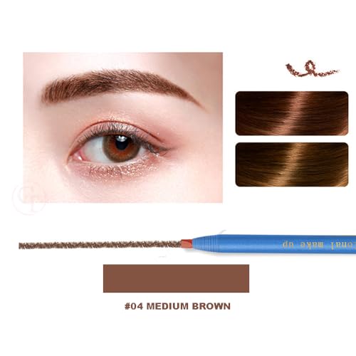 5pcs Tattoo Makeup And Microblading Supplies Waterproof Permanent Makeup Eyebrow Pencils Long Lasting Microblading Eye Brow Pencil for PMU Eye Brow Liner Beauty (Blue Paper-Medium Brown Core)