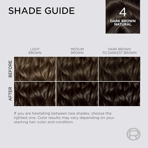 L'Oreal Paris Colorsonic Permanent Hair Dye Cartridge - 4 Dark Natural Brown, Quick Root Touch Up & All-Over Color