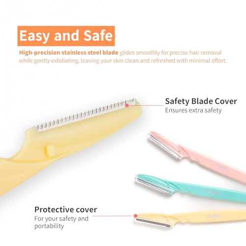 Tinkle Dermaplaning Facial Razors 6-Pack - Eyebrow & Peach Fuzz Trimmer