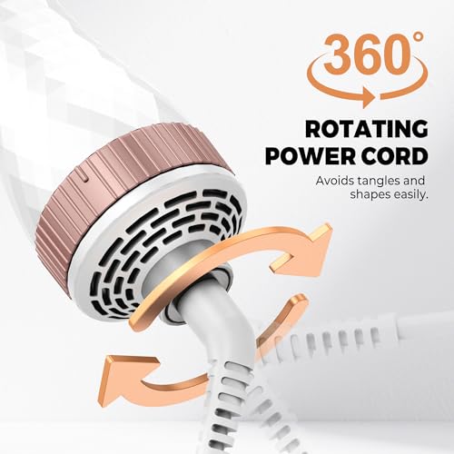 4-in-1 Mini Travel Hair Dryer Brush for Drying, Straightening & Curling