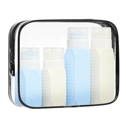 Silicone Travel Bottles Set - TSA Approved 3oz & 2oz LeakProof Containers