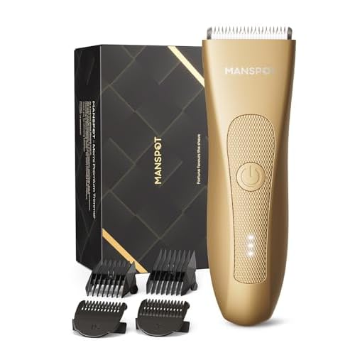 MANSPOT Manscape Hair Finishing Trimmer for Men, Men's Shaverand Razor (Gold) Valentine's Day Gifts for Him Perfect for Husband Boyfriend, Birthday Gifts for Friends Dad and All Men