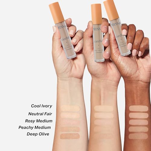 Careful 3-in-1 Matte Concealer, Primer & Plumper with Full-Coverage Pigment for Face & Under Eye Concealer: 102 Neutral Fair, 0.2 Fl Oz