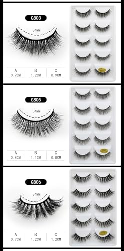 Vayator 3D Mink False Eyelashes 10 Pairs Natural Dramatic Volume