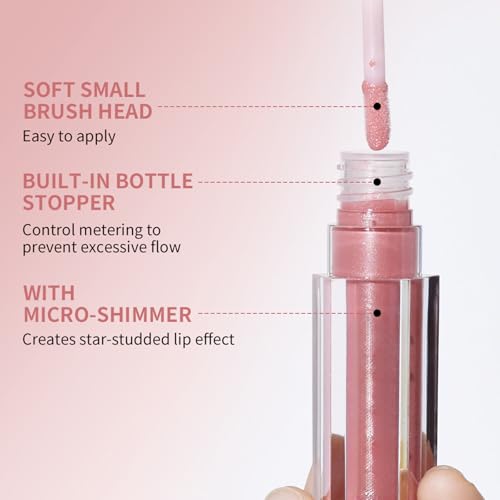 4-Piece Shimmer Lip Gloss Kit - High Shine, Hydrating Formula