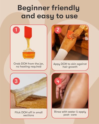 Sugardoh Mini Firm Sugaring Kit for Coarse Body Hair - Underarms & Bikini, Beginner Friendly