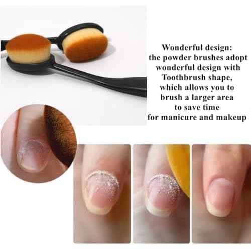 Daily Makeup Brush (Black) - Soft Nail Art Dust Powder Remover brush for Cleaning Fingernails, Makeup Tools