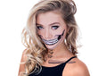 2 Pack Classic Skull Temporary Tattoos - Water-Resistant Face Stickers