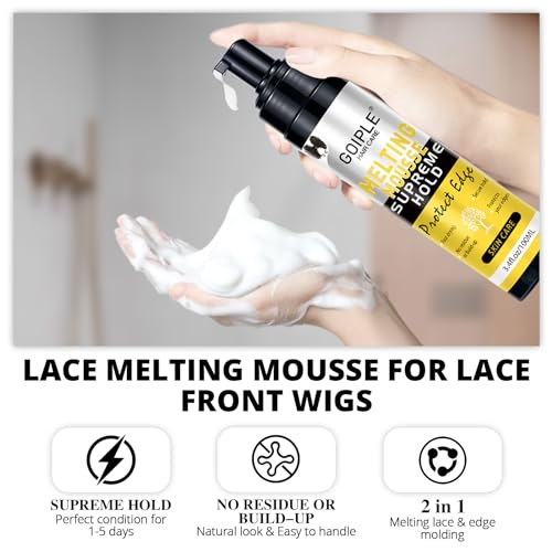 Lace Melting Mousse Wig Glue Kit with Spray & Tools