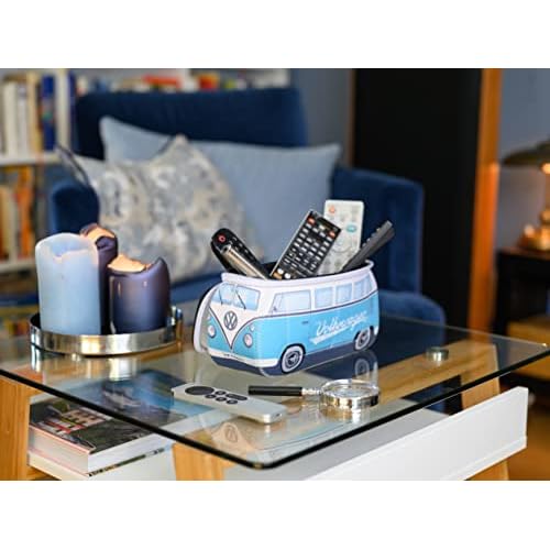 BRISA VW Collection - Volkswagen Neoprene Universal Makeup Cosmetics Toiletry Travel Pharmacy Bag in T1 Bus Design (Turquoise) (Small (9.1 x 4.3 x 3.1 inches))