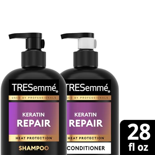 TRESemm? Shampoo and Conditioner, Keratin Repair ? Bond Repair Hair Treatment, Frizz Control, 28 Oz Ea