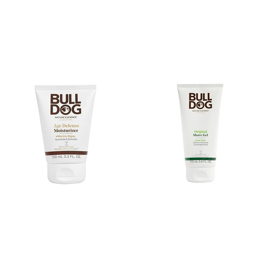 BULLDOG Mens Skincare Face Moisturizer Original 3.3oz and Face Wash/Scrub Original 5oz