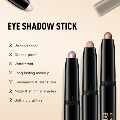 Matte Eyeshadow Stick Waterproof Cream Long-Lasting Eye Shadow