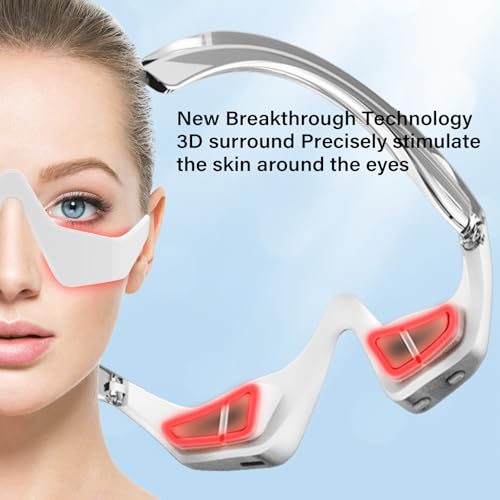Under-Eye Red Light Therapy Device with 2 Modes and Eye Massage - CNBHEABY