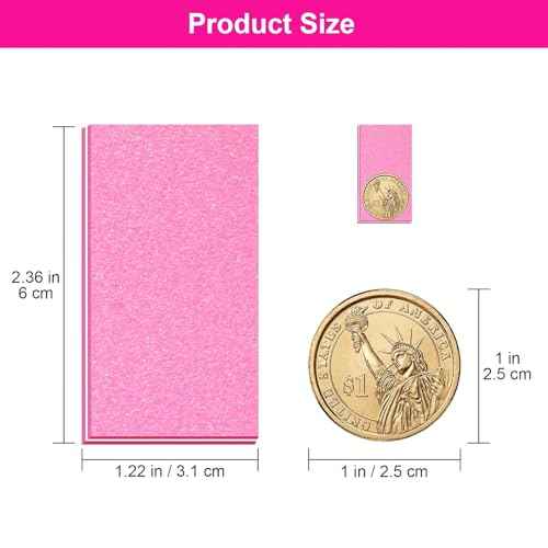 Diesisa Buffer Block Nail File, 100/180 Grit Sponge Nail Buffers for Acrylic Nails, Nails Buffer, Mini Buffing Block Double Sided for Manicure Tools 60 Count - Pink