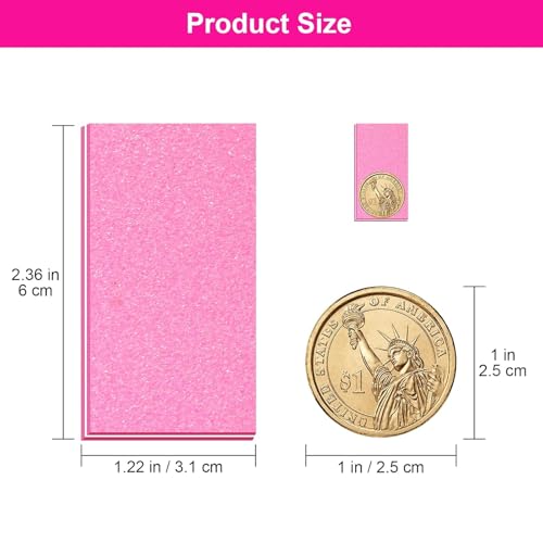 Pink Diesisa Buffer Block Nail Files 60 Pack - Double Sided 100/180 Grit Manicure Buffers