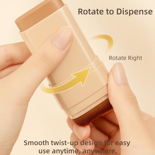 Flawless Foundation Stick with Built-in Brush – Full Coverage Concealer