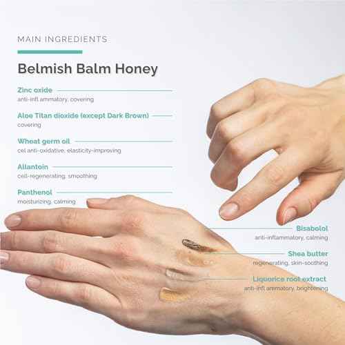 Schrammek Blemish Balm Honey (1.4 fl oz) - Covering Care for Irritated, Reddened & Impure Skin - BB Cream - Tinted Face Moisturizer - Skin Care - Dr