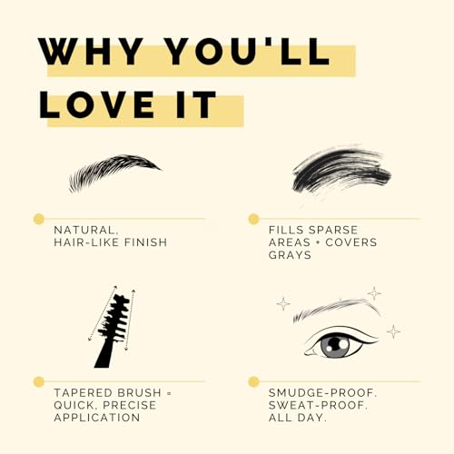 Elizabeth Mott Eyebrow Gel - Tinted Brow Filler & Gray Coverage