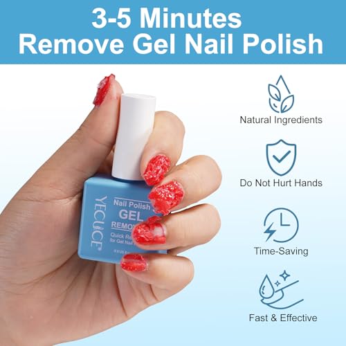 Quick Gel Nail Polish Remover Kit with Cuticle Pusher & Scraper Tool