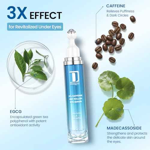 Dongyu Eye Cream for Dark Circles: Korean Caffeine Eye Cream Daily Morning Skincare - Puffy Eyes Treatment for Beauty Enthusiasts (Blue)