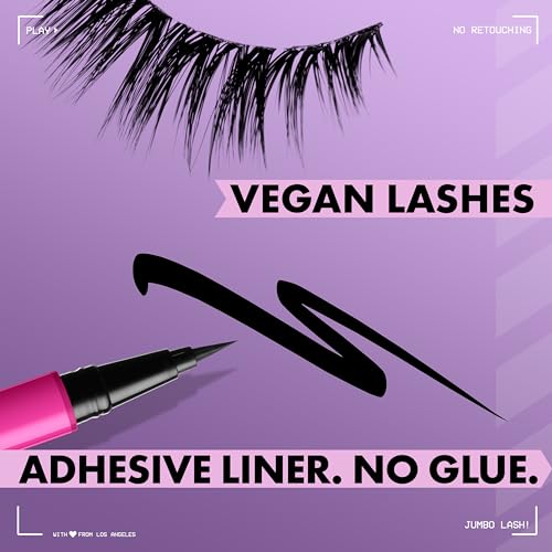 NYX PROFESSIONAL MAKEUP Jumbo Lash! Vegan False Eyelashes, Up to 12HR Wear, Reusable Fake Lashes - Defined Drama