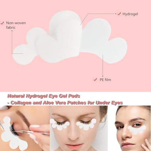 100 Pairs Hydrogel Under Eye Pads for Lash Extensions