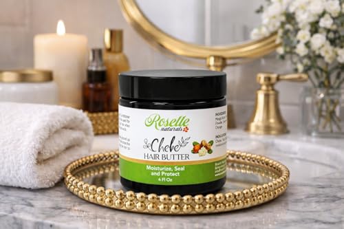 Roselle Naturals Chebe Hair Butter for Growth & Moisture - Organic Mango & Shea, 8oz