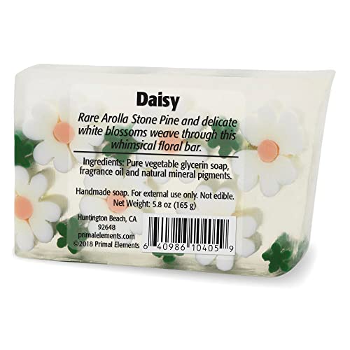 Primal Elements Daisy Wrapped Bar Soap, 5.8 Ounce