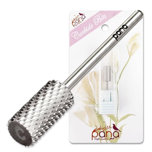 Flat Top Large Barrel Carbide Bit 3/32" Shank - Coarse Grit Nail Drill Bit