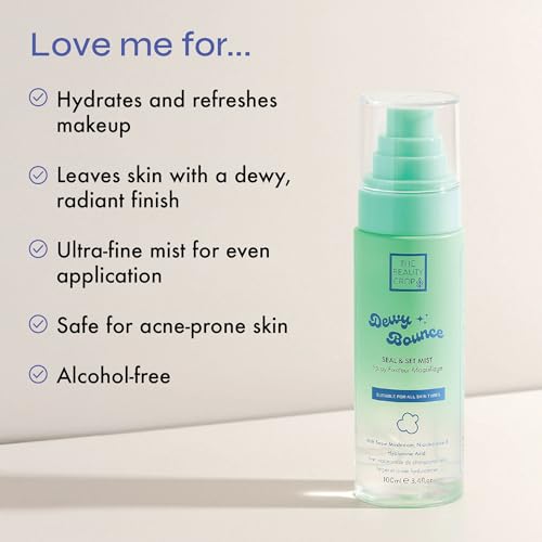The Beauty Crop Dewy Bounce Seal & Set Mist - Hydrating Setting Spray for Radiant Glow - 100 ml